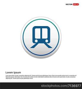 Railroad track icon Hexa White Background icon template - Free vector icon