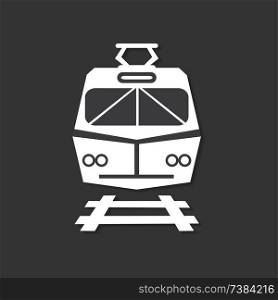 Railway icon isolated on dark background