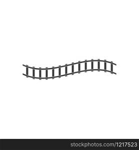 Railway illustration vector flat design