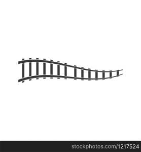 Railway illustration vector flat design