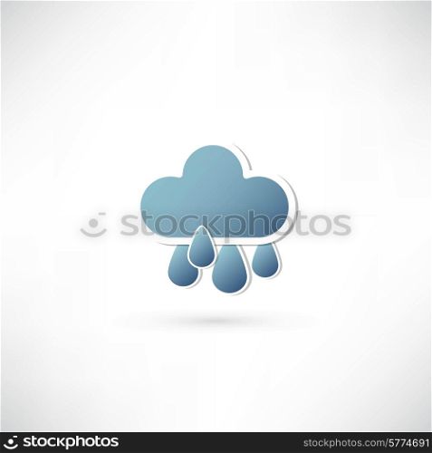rain and blue cloud icon