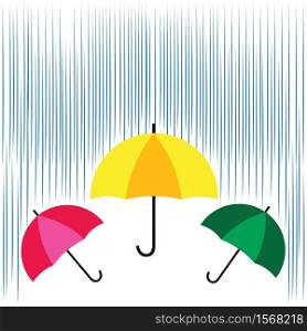 rain and umbrella icon vector design