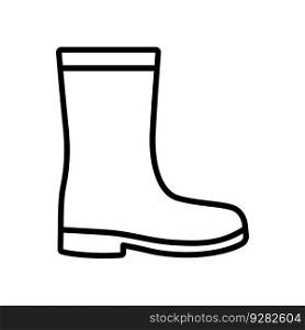 Rain boot icon vector on trendy design