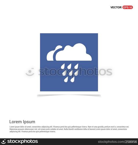 Rain Cloud Icon - Blue photo Frame