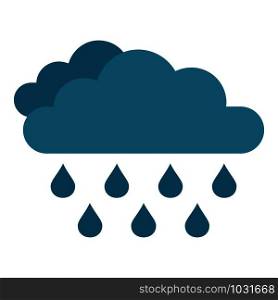 Rain cloud icon. Flat illustration of rain cloud vector icon for web design. Rain cloud icon, flat style