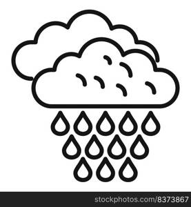 Rain cloud icon outline vector. Meteo rainy. Forecast cloudy. Rain cloud icon outline vector. Meteo rainy