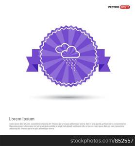 Rain Cloud Icon - Purple Ribbon banner