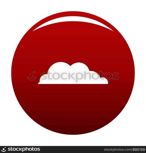 Rain cloud icon. Simple illustration of rain cloud vector icon for any design red. Rain cloud icon vector red