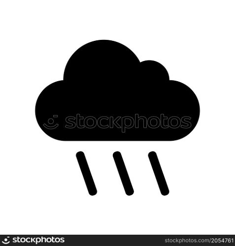 Rain cloud silhouette. Meteorology concept. Weather forecast. Isolated object. Vector illustration. Stock image. EPS 10.. Rain cloud silhouette. Meteorology concept. Weather forecast. Isolated object. Vector illustration. Stock image.