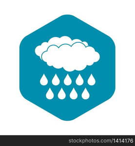 Rain icon. Simple illustration of rain vector icon for web. Rain icon, simple style