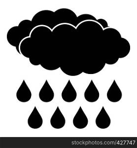 Rain icon. Simple illustration of rain vector icon for web. Rain icon, simple style