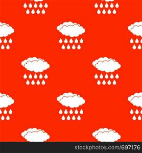Rain pattern repeat seamless in orange color for any design. Vector geometric illustration. Rain pattern seamless