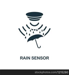 Rain Sensor icon. Monochrome style design from sensors collection. UX and UI. Pixel perfect rain sensor icon. For web design, apps, software, printing usage.. Rain Sensor icon. Monochrome style design from sensors icon collection. UI and UX. Pixel perfect rain sensor icon. For web design, apps, software, print usage.