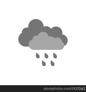 Rain symbol. Weather storm vector icon isolated on white background. Rain symbol. Weather storm vector icon