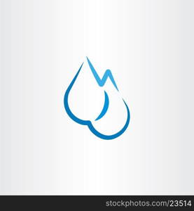 rain water drop icon vector sign