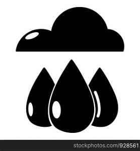 Rain weather icon. Simple illustration of rain weather vector icon for web design. Rain weather icon, simple style