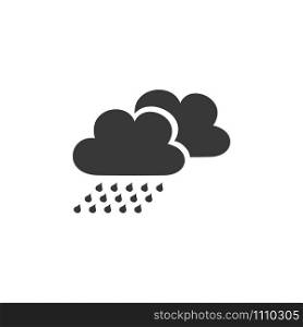 Rain with clouds. Isolated icon. Weather flat vector illustration