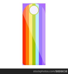 Rainbow bookmark icon. Cartoon of rainbow bookmark vector icon for web design isolated on white background. Rainbow bookmark icon, cartoon style