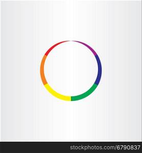 rainbow circle abstract colorful icon