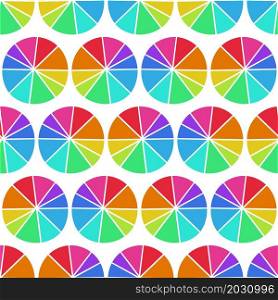 rainbow circle ornament seamless pattern textile print