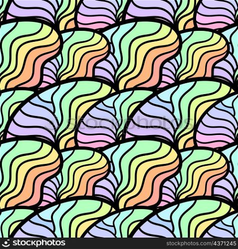 rainbow clam shells seamless pattern textile print