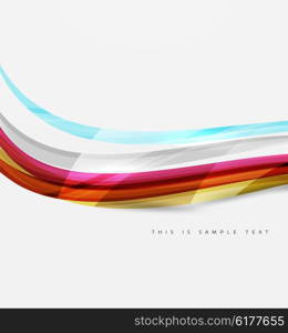 Rainbow color lines on white. Identity wave element. Rainbow color lines on white. Identity wave element. Vector unievrsal presentation concept