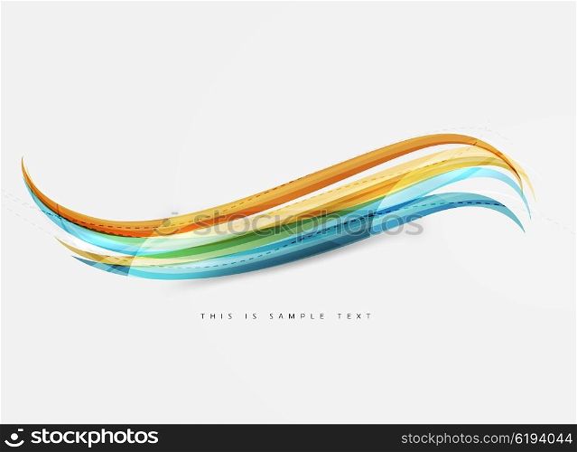 Rainbow color lines on white. Identity wave element. Rainbow color lines on white. Identity wave element. Vector unievrsal presentation concept