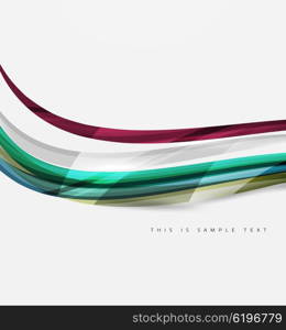 Rainbow color lines on white. Identity wave element. Rainbow color lines on white. Identity wave element. Vector unievrsal presentation concept