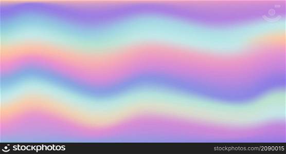 Rainbow fantasy background. Holographic illustration in pastel colors. Cute wavy pattern. Bright multicolored sky. Vector illustration. Rainbow fantasy background. Holographic illustration in pastel colors. Cute wavy pattern. Bright multicolored sky. Vector.