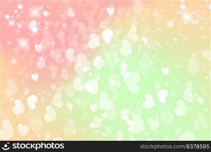 Rainbow fantasy background with hearts and stars. Holographic illustration in pastel colors. Cute cartoon unicorn wallpaper Bright multicolored sky. Vector. Rainbow fantasy background with hearts and stars. Holographic illustration in pastel colors. Cute cartoon unicorn wallpaper Bright multicolored sky. Vector.