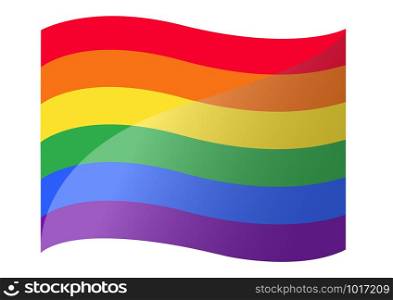 rainbow flag LGBT symbol vector EPS10
