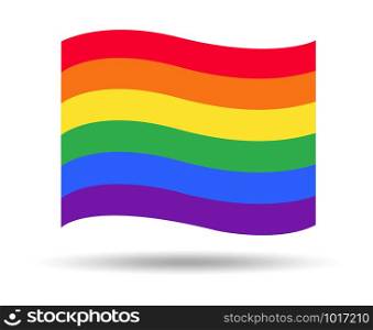 rainbow flag LGBT symbol vector EPS10