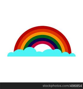 Rainbow flat icon isolated on white background. Rainbow flat icon