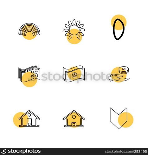 rainbow , flower , dollar, money , coin , home , ecology , sun , cloud , rain , weather , icon, vector, design, flat, collection, style, creative, icons , sky , pointer , mouse , tree , enviroment , cloudy,icon, vector, design, flat, collection, style, creative, icons