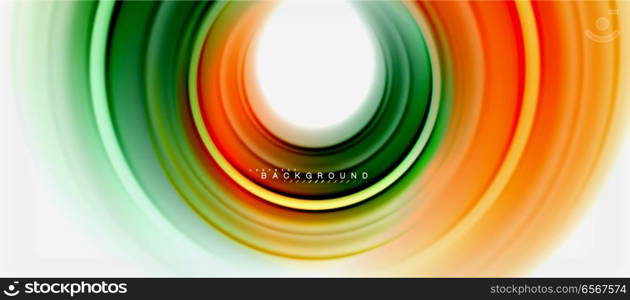 Rainbow fluid color line abstract background - swirl and circles, twisted liquid colours design, colorful marble or plastic wavy texture backdrop, multicolored template for business or technology presentation or web brochure cover layout, wallpaper. Rainbow fluid color line abstract background - swirl and circles, twisted liquid colours design, colorful marble or plastic wavy texture backdrop, multicolored template for business or technology presentation or web brochure cover layout, wallpaper. Vector illustration