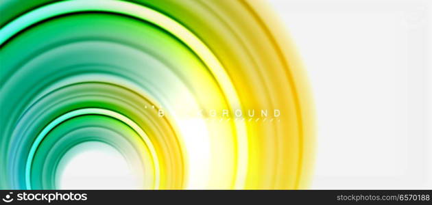 Rainbow fluid color line abstract background - swirl and circles, twisted liquid colours design, colorful marble or plastic wavy texture backdrop, multicolored template for business or technology presentation or web brochure cover layout, wallpaper. Rainbow fluid color line abstract background - swirl and circles, twisted liquid colours design, colorful marble or plastic wavy texture backdrop, multicolored template for business or technology presentation or web brochure cover layout, wallpaper. Vector illustration