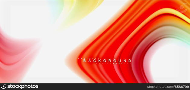 Rainbow fluid colors abstract background twisted liquid design, colorful marble or plastic wavy texture backdrop, multicolored template for business or technology presentation or web brochure cover layout, wallpaper. Rainbow fluid colors abstract background twisted liquid design, colorful marble or plastic wavy texture backdrop, multicolored template for business or technology presentation or web brochure cover layout, wallpaper. Vector illustration