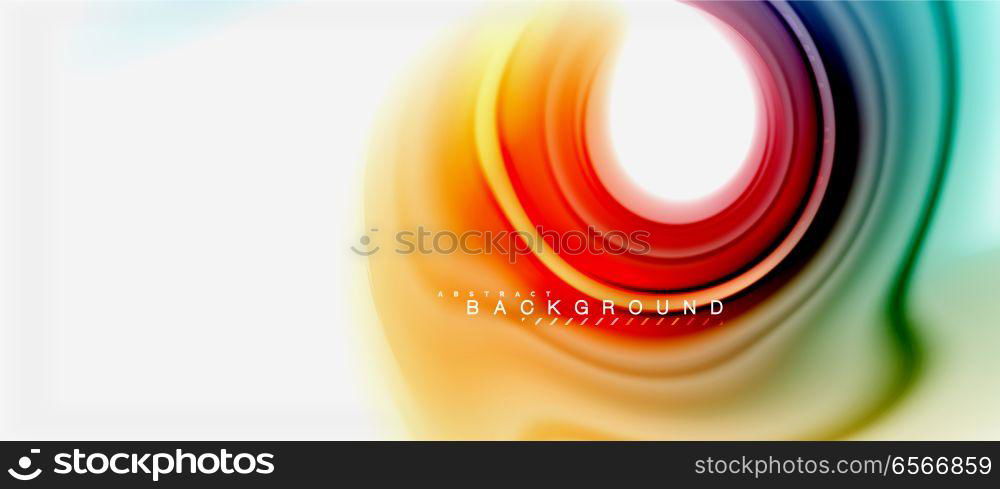 Rainbow fluid colors abstract background twisted liquid design, colorful marble or plastic wavy texture backdrop, multicolored template for business or technology presentation or web brochure cover layout, wallpaper. Rainbow fluid colors abstract background twisted liquid design, colorful marble or plastic wavy texture backdrop, multicolored template for business or technology presentation or web brochure cover layout, wallpaper. Vector illustration