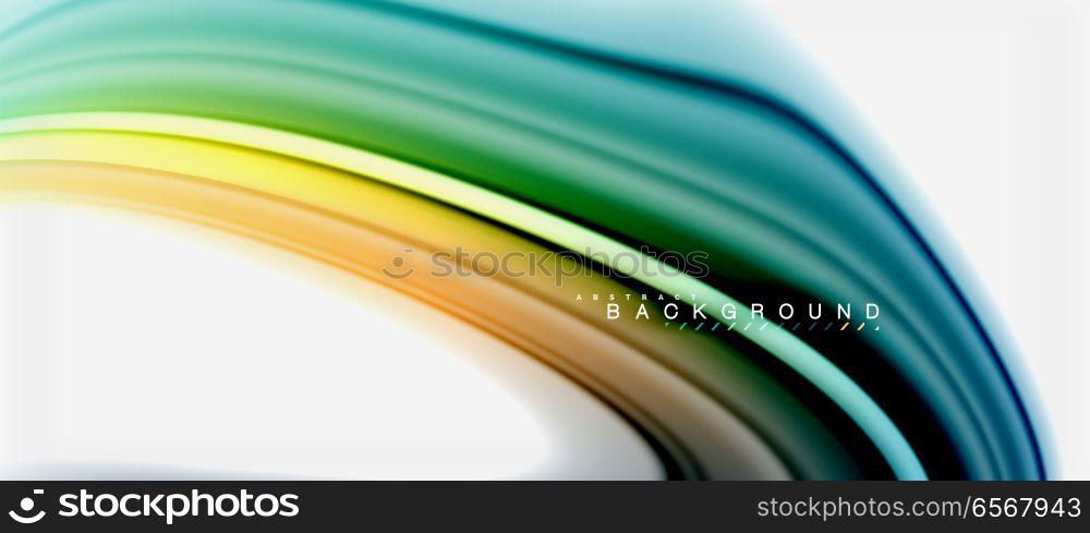 Rainbow fluid colors abstract background twisted liquid design, colorful marble or plastic wavy texture backdrop, multicolored template for business or technology presentation or web brochure cover layout, wallpaper. Rainbow fluid colors abstract background twisted liquid design, colorful marble or plastic wavy texture backdrop, multicolored template for business or technology presentation or web brochure cover layout, wallpaper. Vector illustration