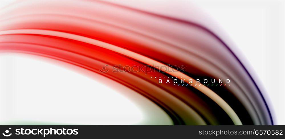 Rainbow fluid colors abstract background twisted liquid design, colorful marble or plastic wavy texture backdrop, multicolored template for business or technology presentation or web brochure cover layout, wallpaper. Rainbow fluid colors abstract background twisted liquid design, colorful marble or plastic wavy texture backdrop, multicolored template for business or technology presentation or web brochure cover layout, wallpaper. Vector illustration