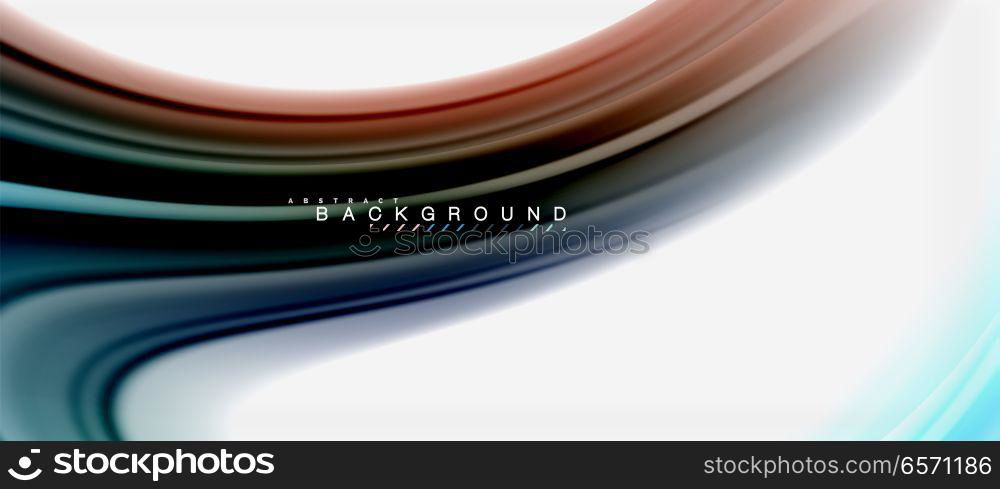 Rainbow fluid colors abstract background twisted liquid design, colorful marble or plastic wavy texture backdrop, multicolored template for business or technology presentation or web brochure cover layout, wallpaper. Rainbow fluid colors abstract background twisted liquid design, colorful marble or plastic wavy texture backdrop, multicolored template for business or technology presentation or web brochure cover layout, wallpaper. Vector illustration