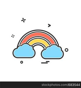 Rainbow icon design vector