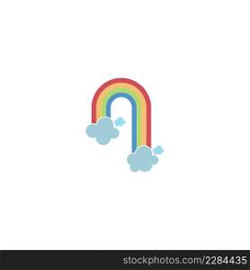 Rainbow icon logo design illustration template vector