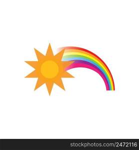 Rainbow icon logo vector design template