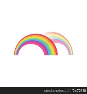Rainbow icon logo vector design template