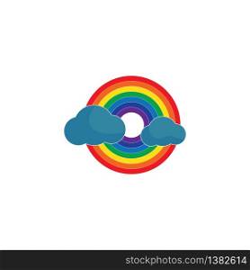 Rainbow icon logo vector template illustration design