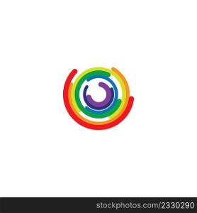 Rainbow icon logo vector template illustration design