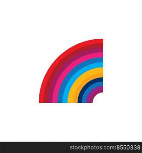 Rainbow icon vector illustration logo template