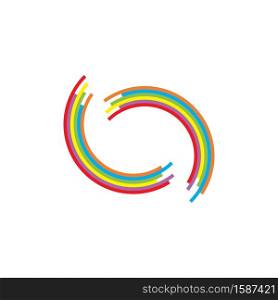 Rainbow illustration logo vector template