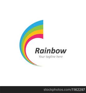 Rainbow ilustration logo vector template